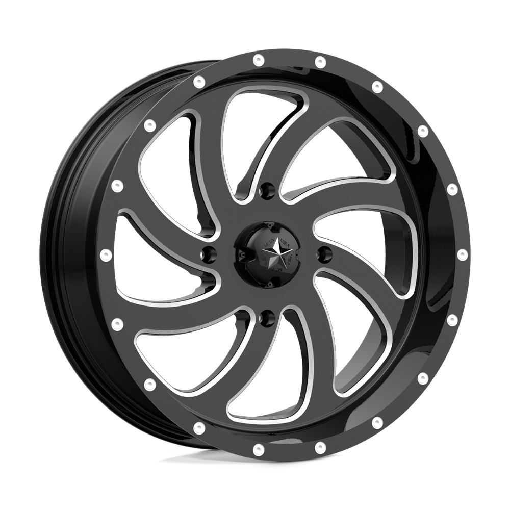 MSA Offroad Wheels M36 SWITCH GLOSS BLACK MILLED 22X7 4x156 et0 132