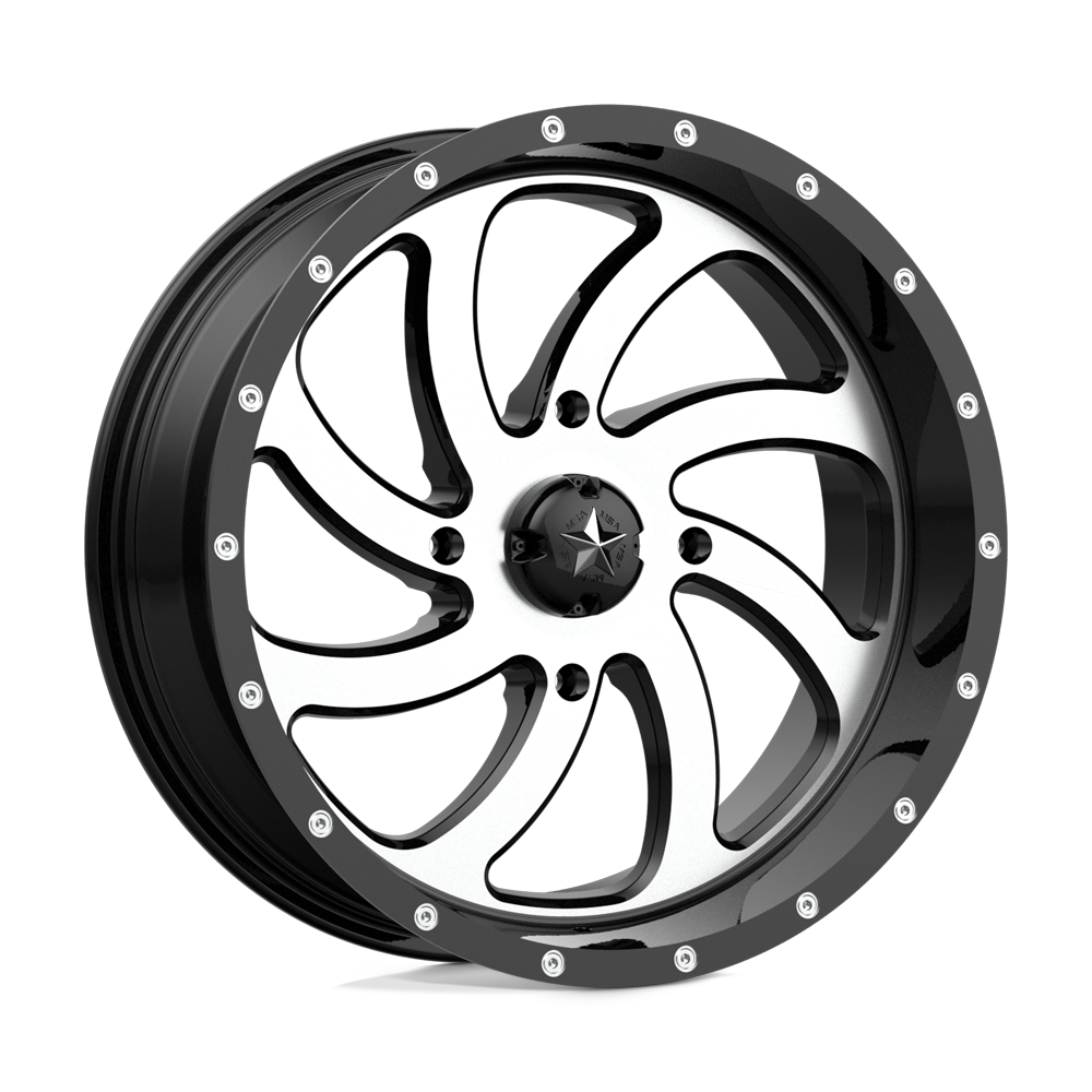 MSA Offroad Wheels M36 SWITCH MACHINED GLOSS BLACK 24X7 4x156 et0 132