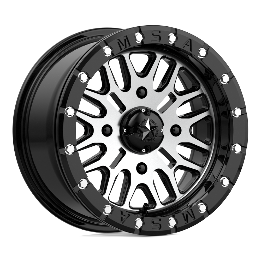 MSA Offroad Wheels M37 BRUTE BEADLOCK GLOSS BLACK MACHINED 14X7 4x110 et10 86