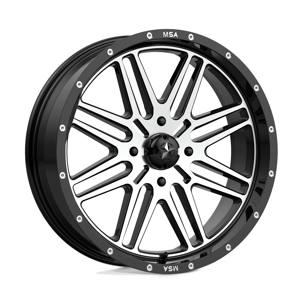 MSA Offroad Wheels M38 BRUTE GLOSS BLACK MACHINED 20X7 4x156 et10 132