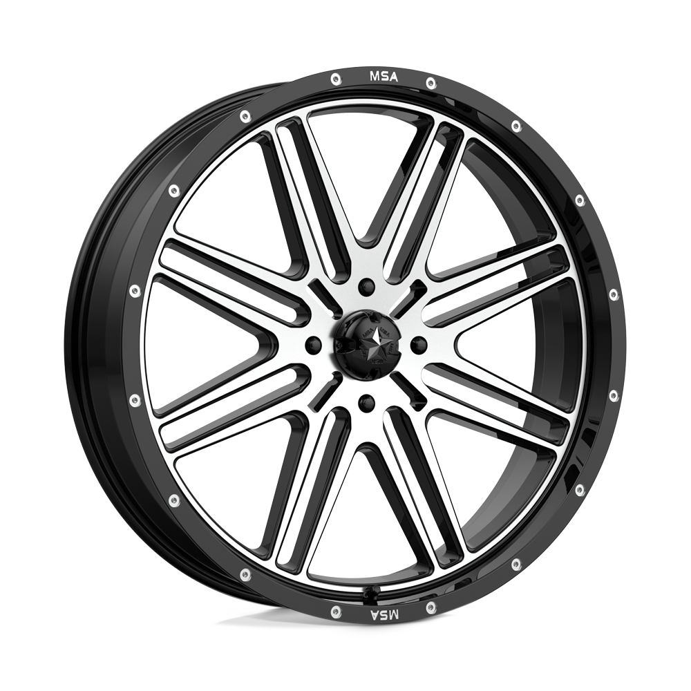 MSA Offroad Wheels M38 BRUTE GLOSS BLACK MACHINED 24X7 4x137 et10 112.1