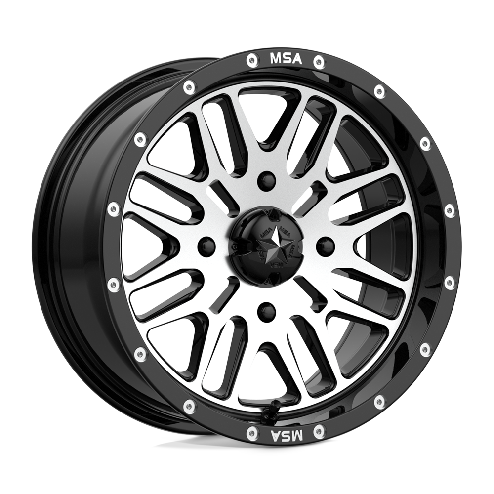 MSA Offroad Wheels M38 BRUTE GLOSS BLACK MACHINED 15X7 4x156 et10 132