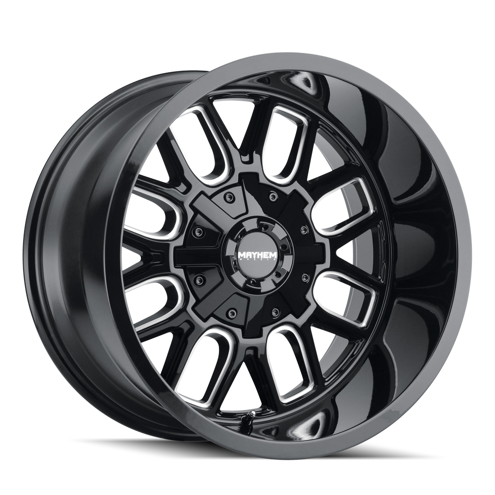 MAYHEM COGENT GLOSS BLACK MILLED 22x10.0 5x127/5x139.7 et-19 87.1