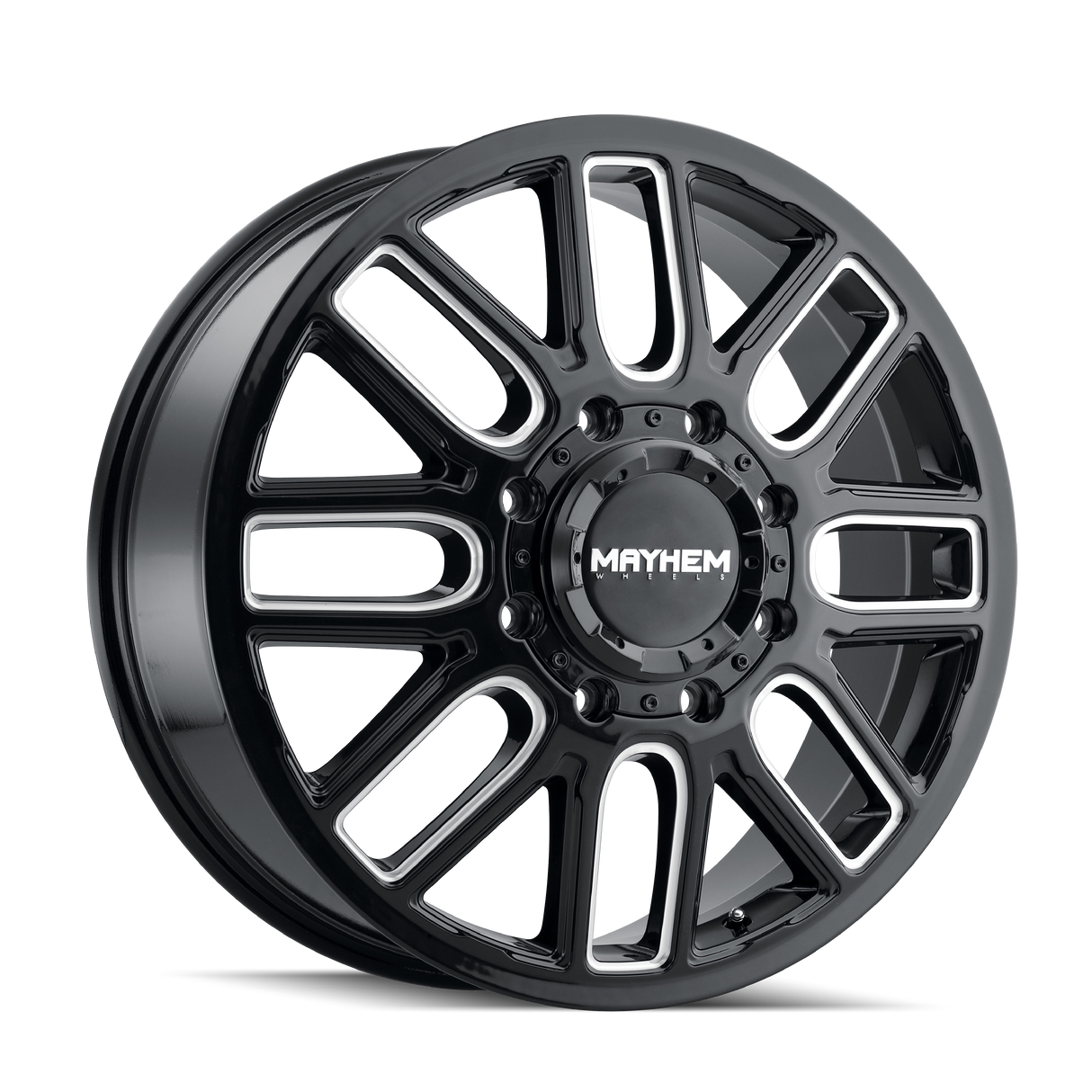 MAYHEM COGENT DUALLY GLOSS BLACK MILLED 22x8.25 8x210 et115 154.2