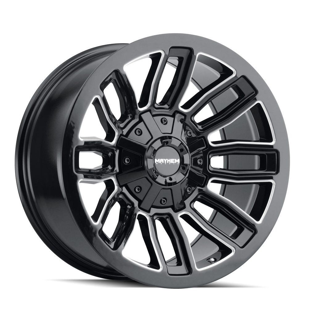 MAYHEM DECOY GLOSS BLACK MILLED 20x10.0 5x139.7/5x150 et-19 110