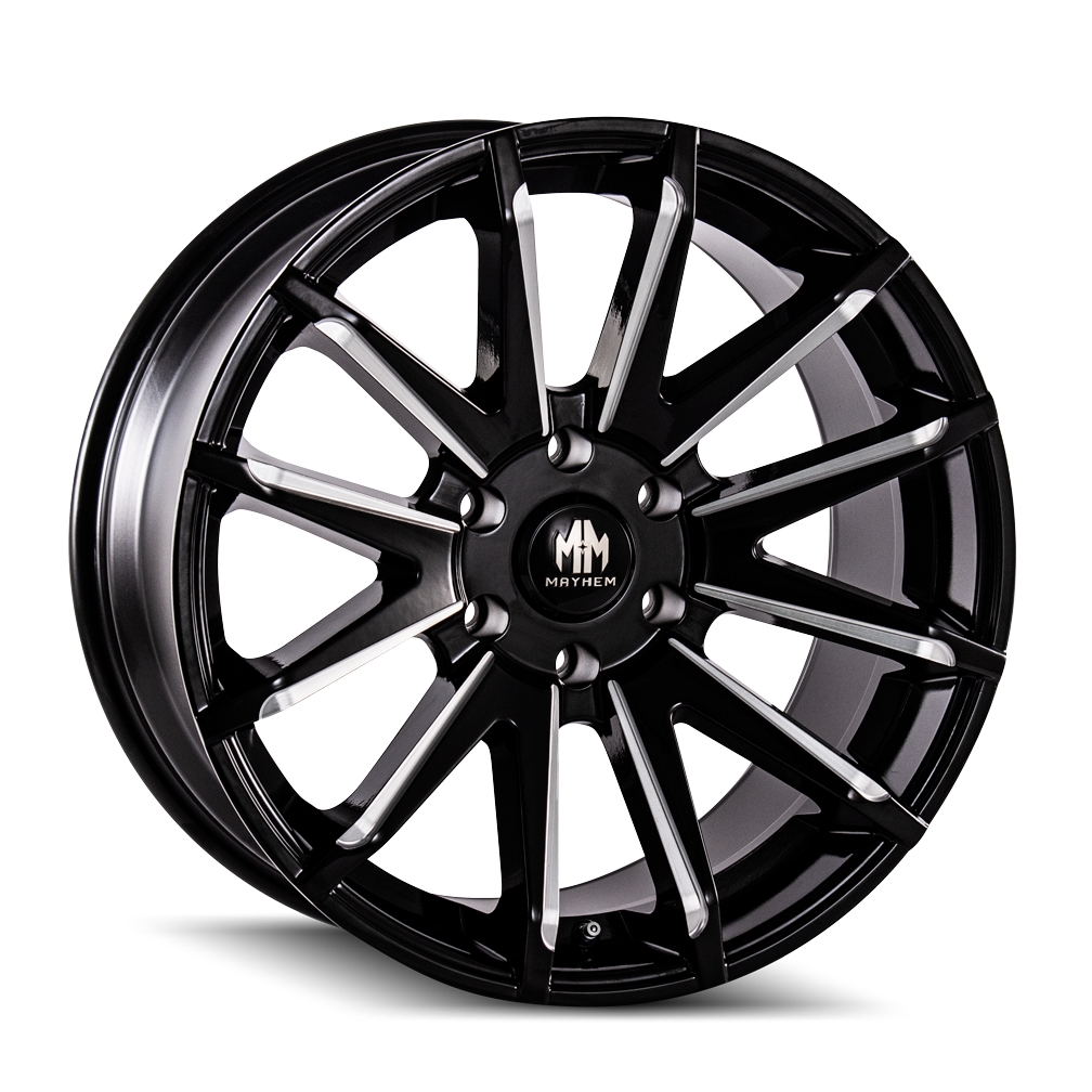 MAYHEM CROSSFIRE GLOSS BLACK MILLED 20x9.5 5x139.7 et10 108