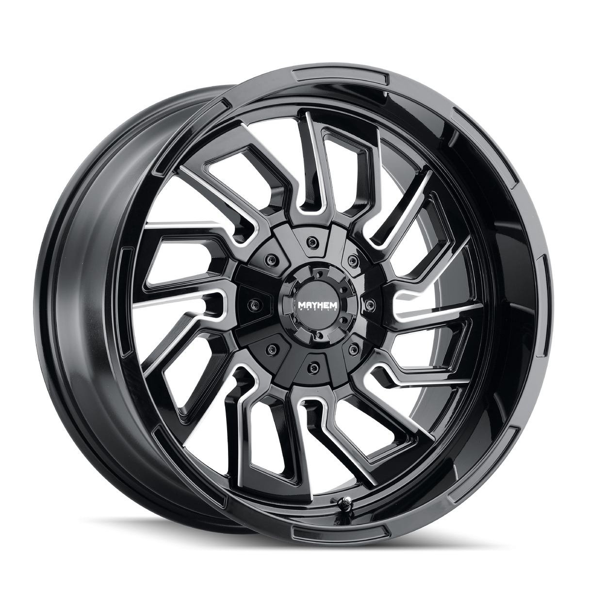MAYHEM FLYWHEEL GLOSS BLACK MILLED 20x10.0 8x180 et-19 124.1