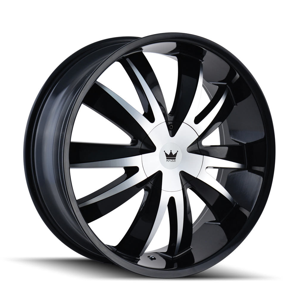 MAZZI EDGE GLOSS BLACK MACHINED 20x8.5 5x112/5x120 et35 72.56