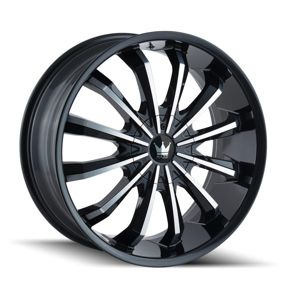 MAZZI FUSION GLOSS BLACK MACHINED 22x9.5 5x115/5x120 et18 74.1