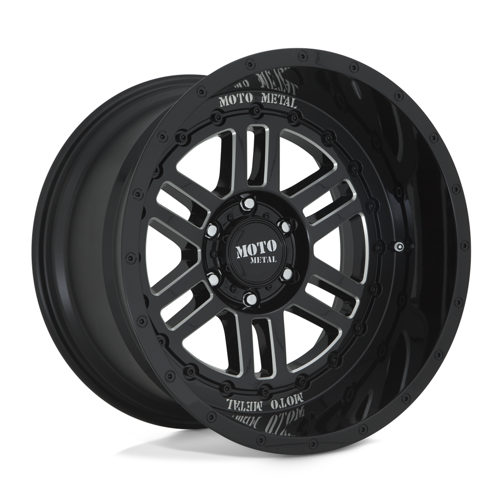 Moto Metal MO800 DEEP SIX GLOSS BLACK MILLED 20X12 5x139.7 et-44 78.1