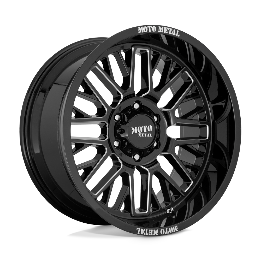 Moto Metal MO802 WARLOCK GLOSS BLACK MILLED 20X9 5x150 et18 110.1