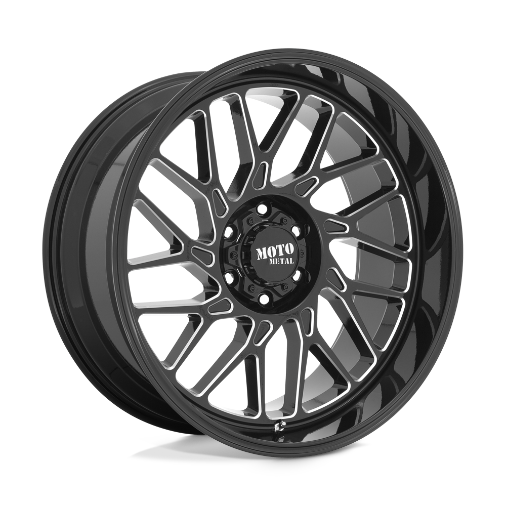 Moto Metal MO805 GLOSS BLACK MILLED 22X10 5x127 et-18 71.5