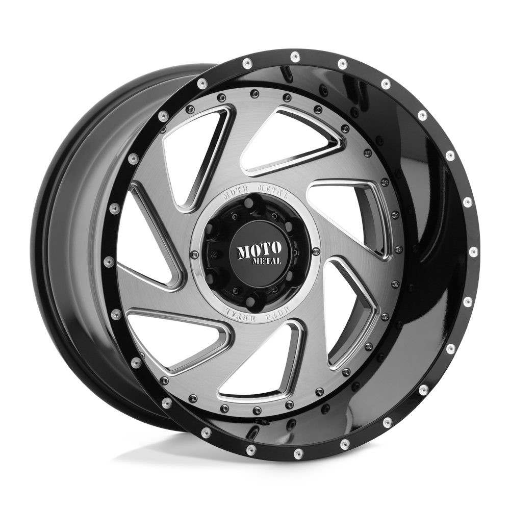Moto Metal MO989 CHANGE UP GLOSS BLACK MILLED W/ BRUSHED INSERTS 20X12 6x135 et-44 87.1
