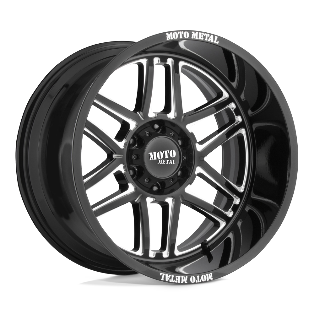 Moto Metal MO992 FOLSOM GLOSS BLACK MILLED 22X10 5x127 et-18 71.5
