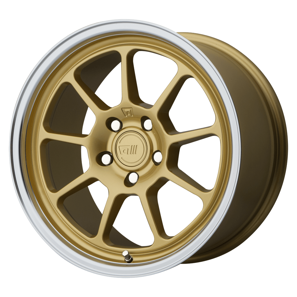 Motegi MR135 GOLD CENTER W/ MACHINED LIP 18X8.5 5x112 et45 72.56