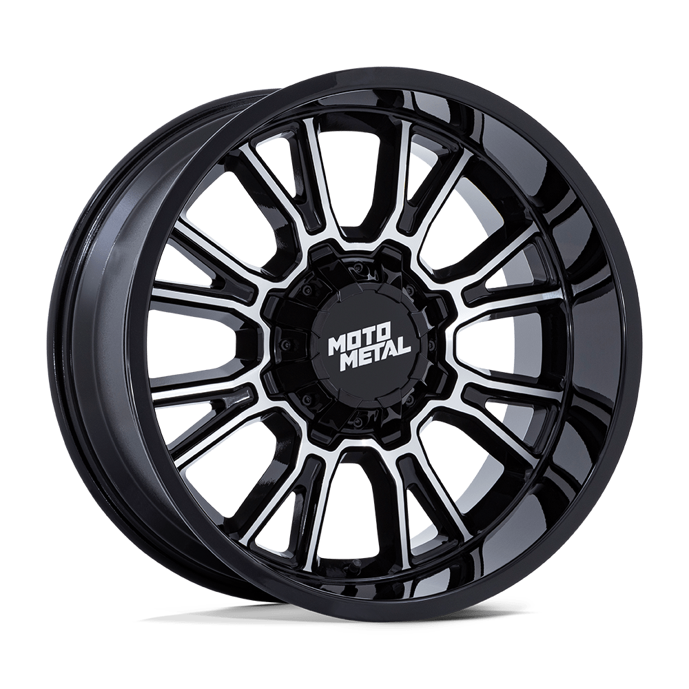 Moto Metal MO810 LEGACY GLOSS BLACK MACHINED 20X9 8x180 et20 124.2