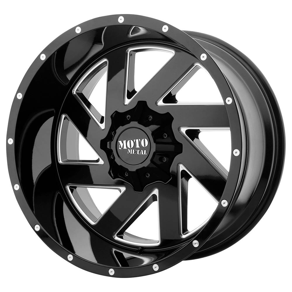Moto Metal MO988 MELEE GLOSS BLACK MILLED 20X9 6x114.3/6x139.7 et18 93.1