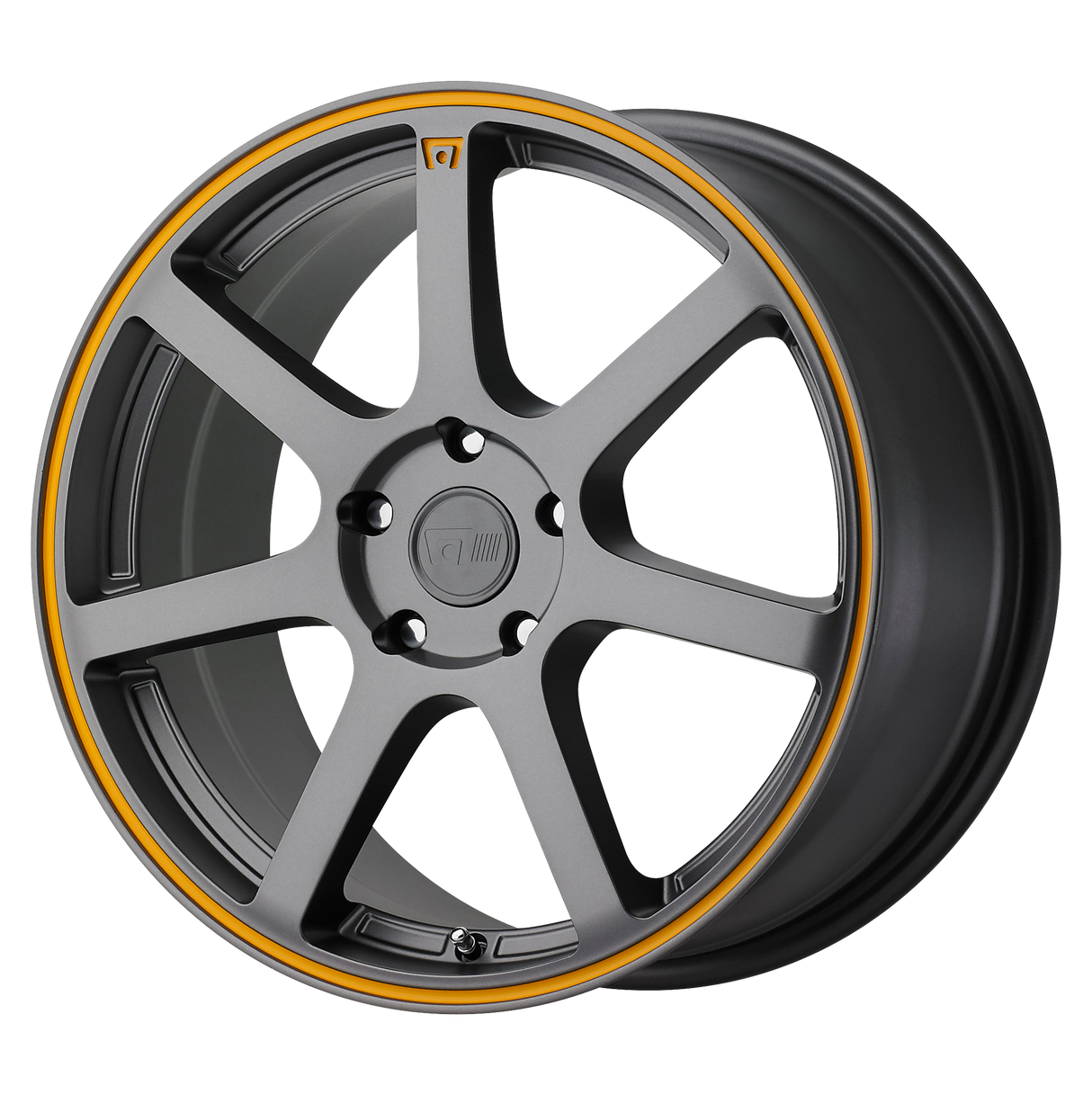 Motegi MR132 MATTE GRAY W/ ORANGE STRIPE 17X7 5x112 et40 72.56