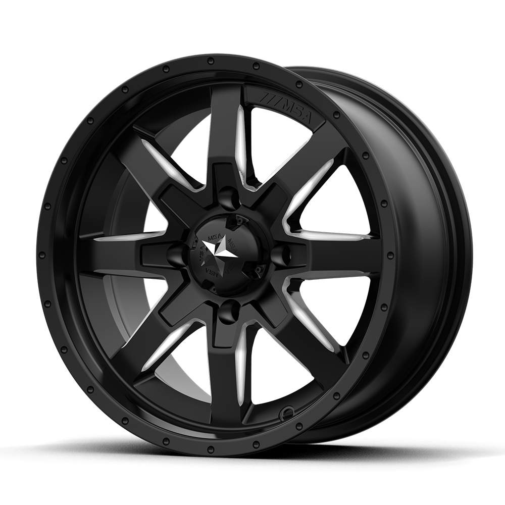 MSA Offroad Wheels M25 ROCKER MILLED SATIN BLACK 14X7 4x110 et10 86