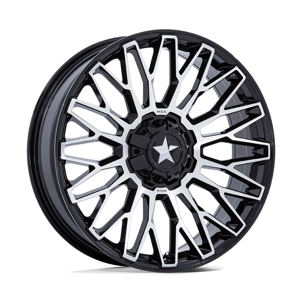 MSA Offroad Wheels M50 CLUBBER GLOSS BLACK MACHINED 15X7 4x137/4x156 et10 110.1