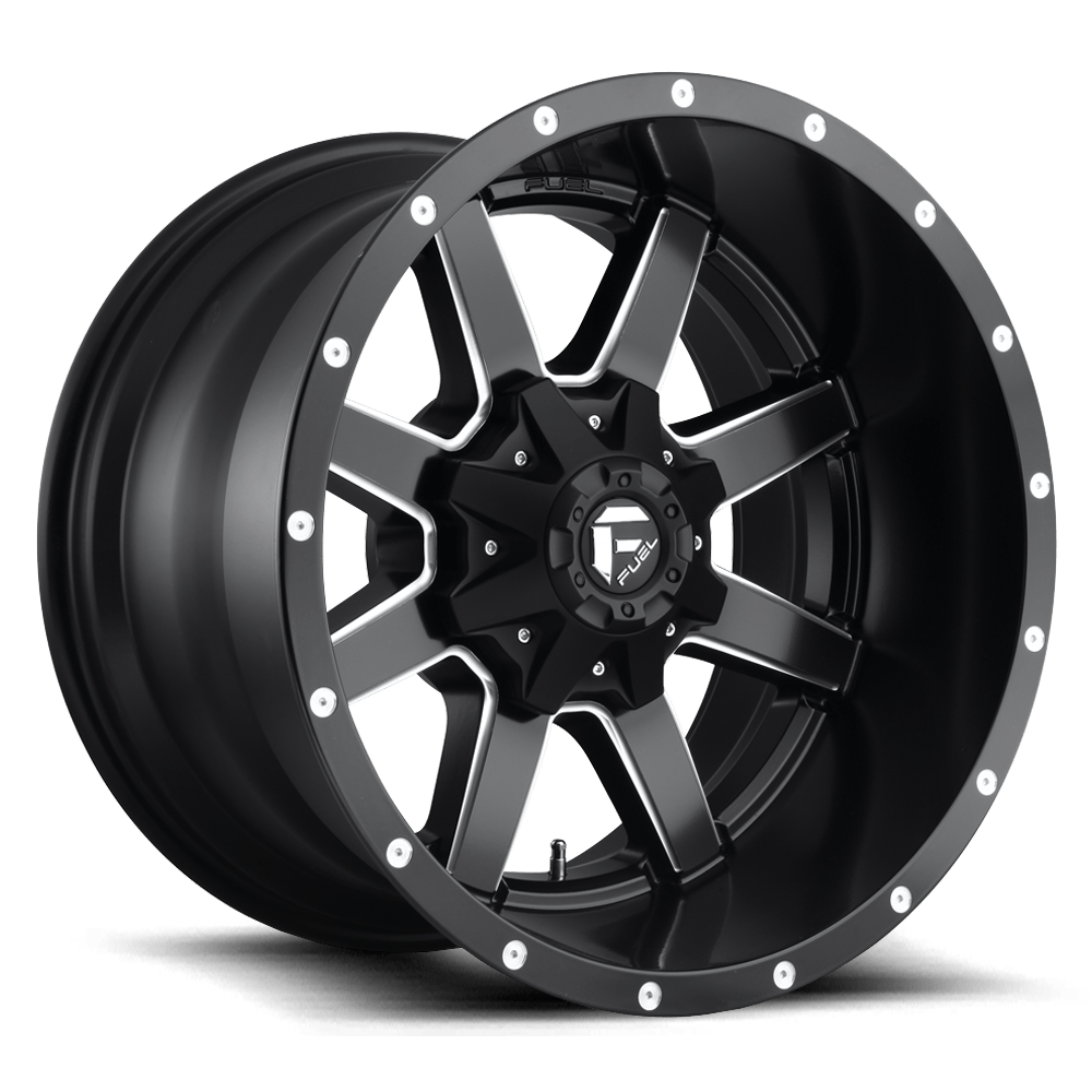 Fuel 1PC D538 MAVERICK MATTE BLACK MILLED 22X12 5x114.3/5x127 et-44 78.1