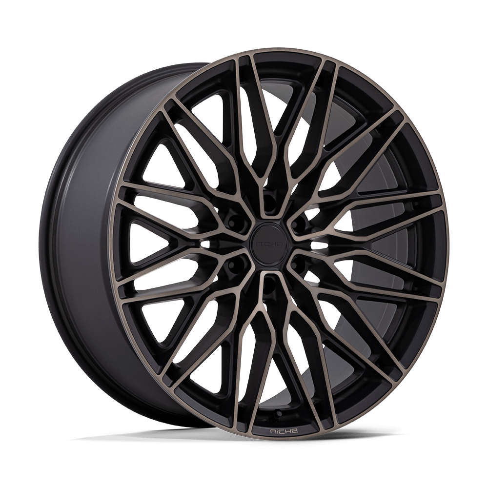 Niche 1PC NC278 CALABRIA 6 MATTE BLACK MACHINED DARK TINT 22X9.5 6x135 et30 87.1