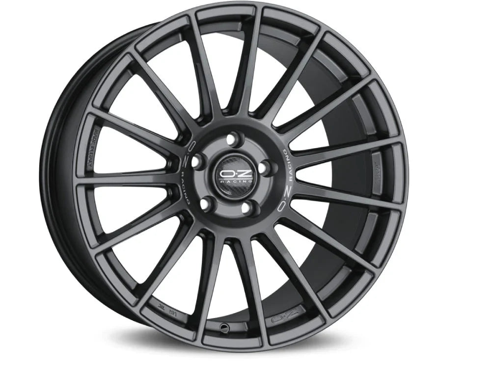 OZ SUPERTURISMO LM MATT GRAPHITE SILVER LETTERING 18X8 5X112 et35 CBN/A W0185420546