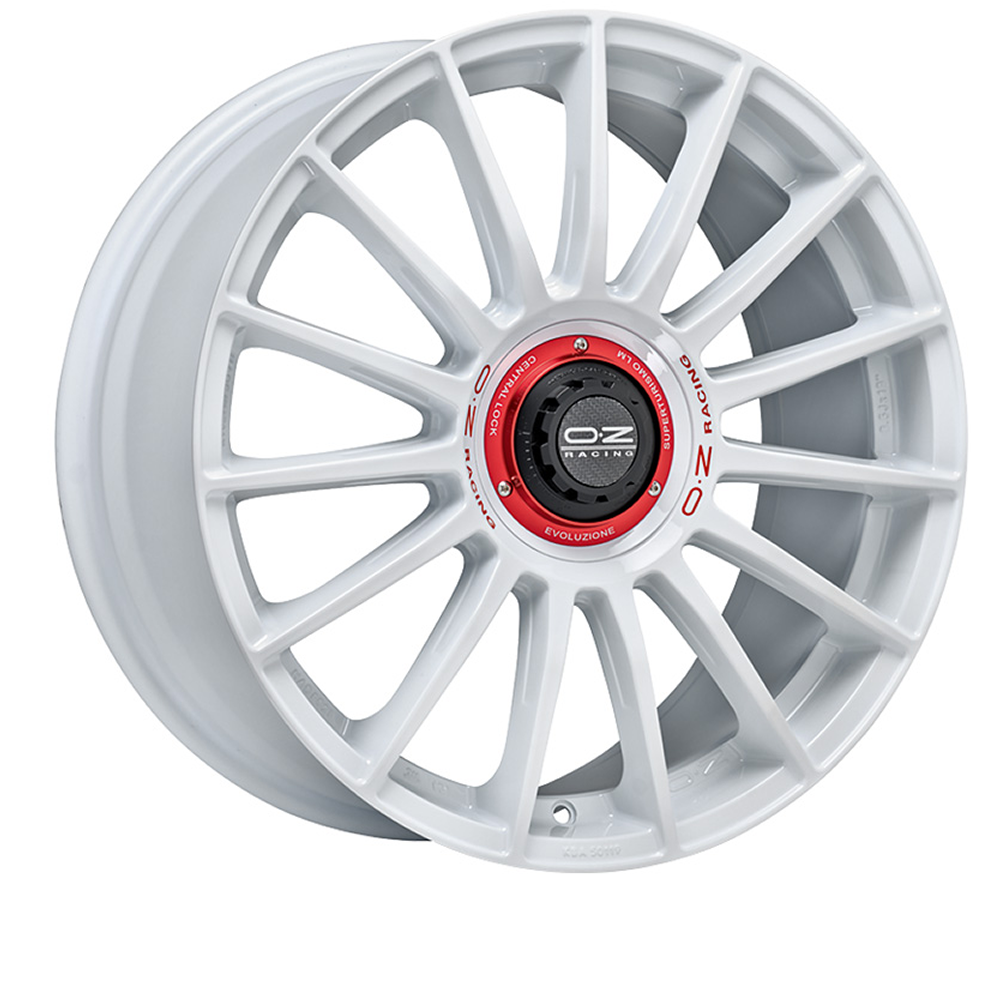 OZ SUPERT EVOLUZ WRC RACE WHITE RED LETTERING 18x8.0 5X112 et35 CBN/A W01854205EW33