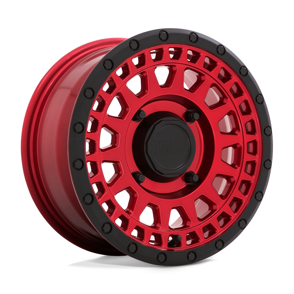 Black Rhino Powersports PARKER UTV CANDY RED W/ BLACK LIP 15X7 4x110 et51 80.2