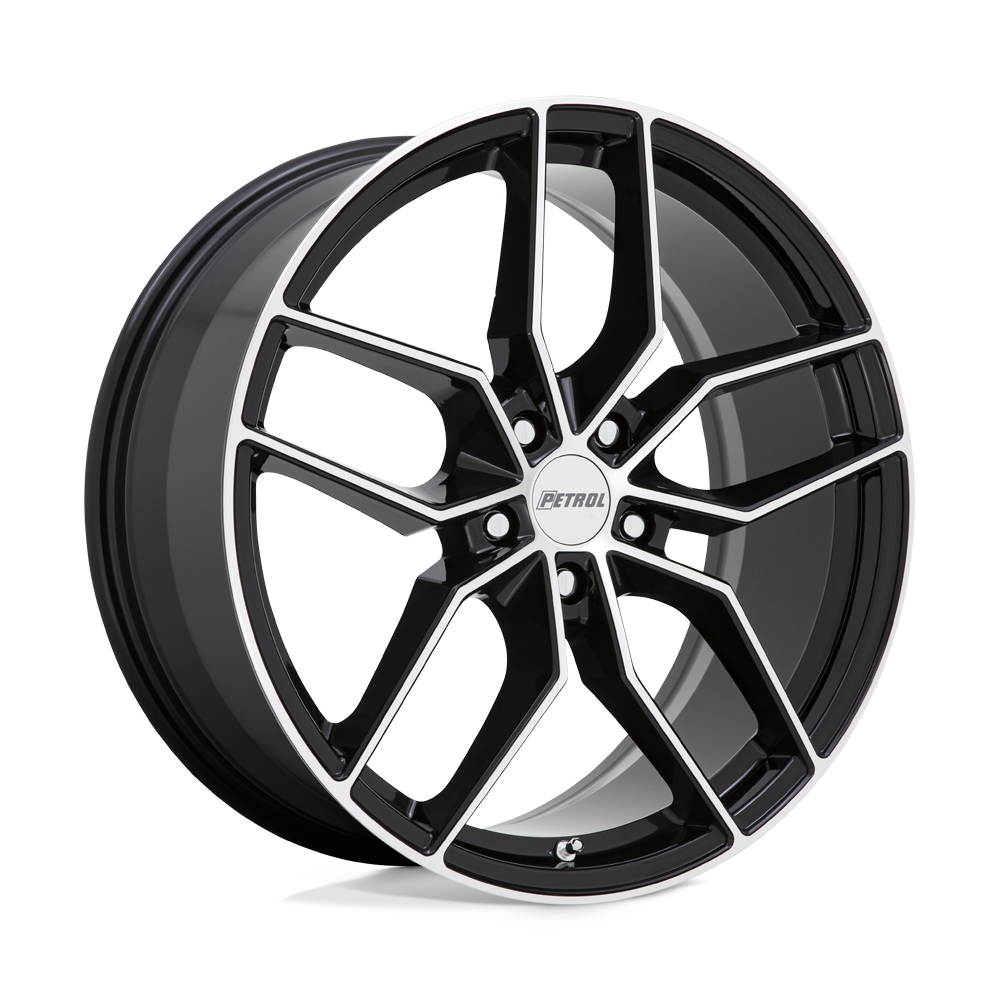 Petrol P5C GLOSS BLACK W/ MACHINED FACE 20X8.5 5x114.3 et40 76.1