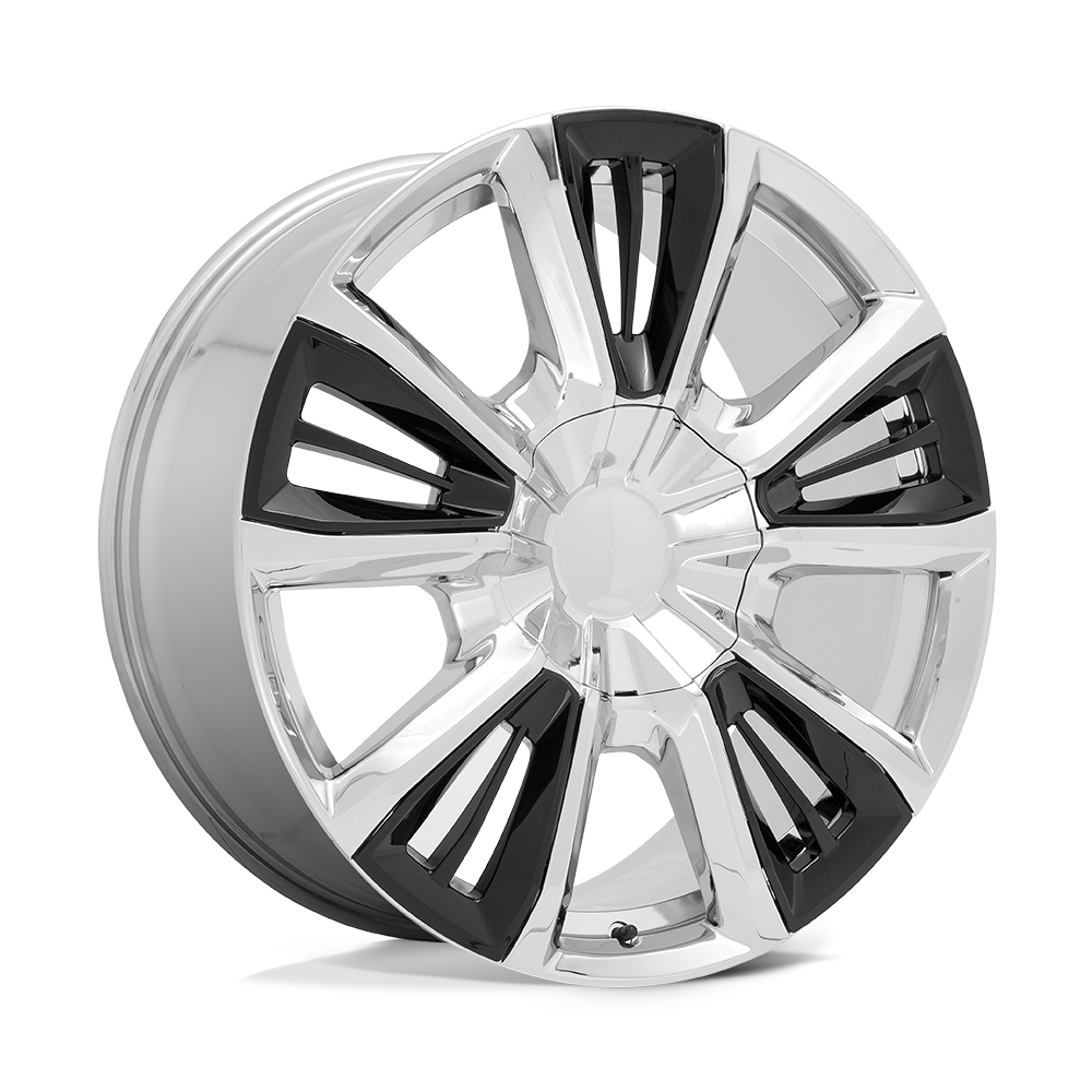 Performance Replicas PR212 CHROME W/ GLOSS BLACK ACCENTS 22X9 6x139.7 et28 78.1