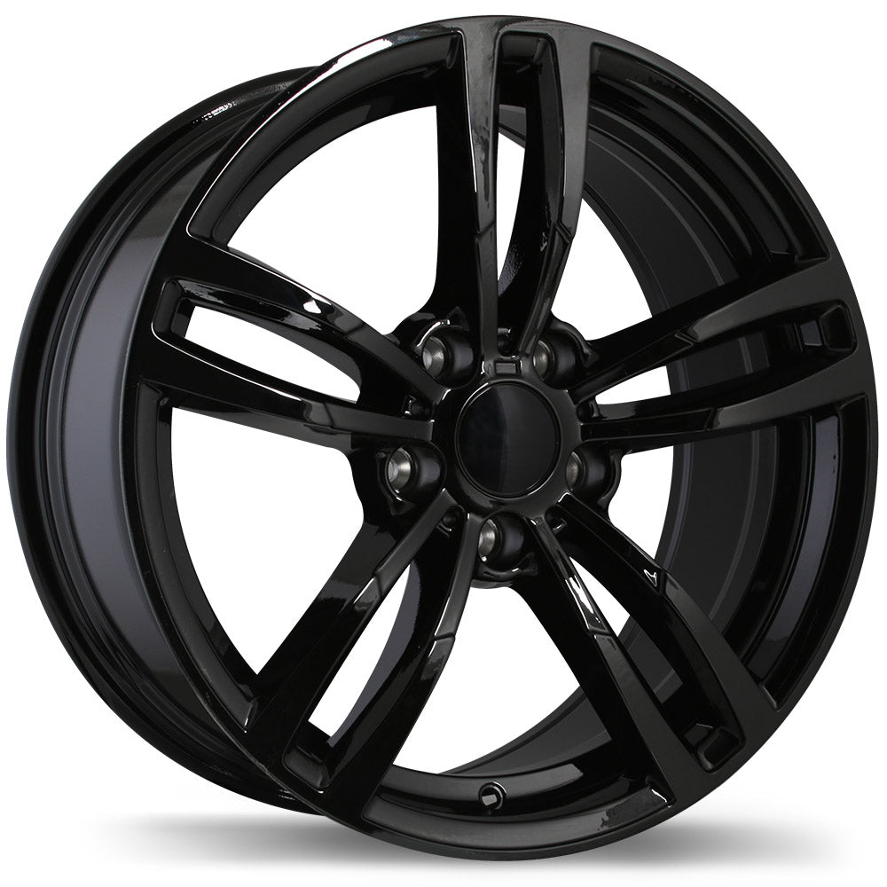 Replika R163A Gloss Black 5x120 17x8.0  et35 72.6