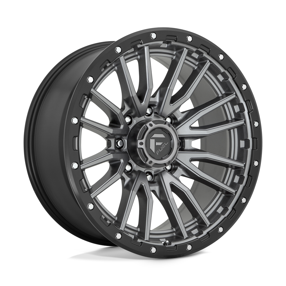 Fuel 1PC D680 REBEL MATTE GUN METAL BLACK BEAD RING 22X10 8x165.1 et-18 125.1