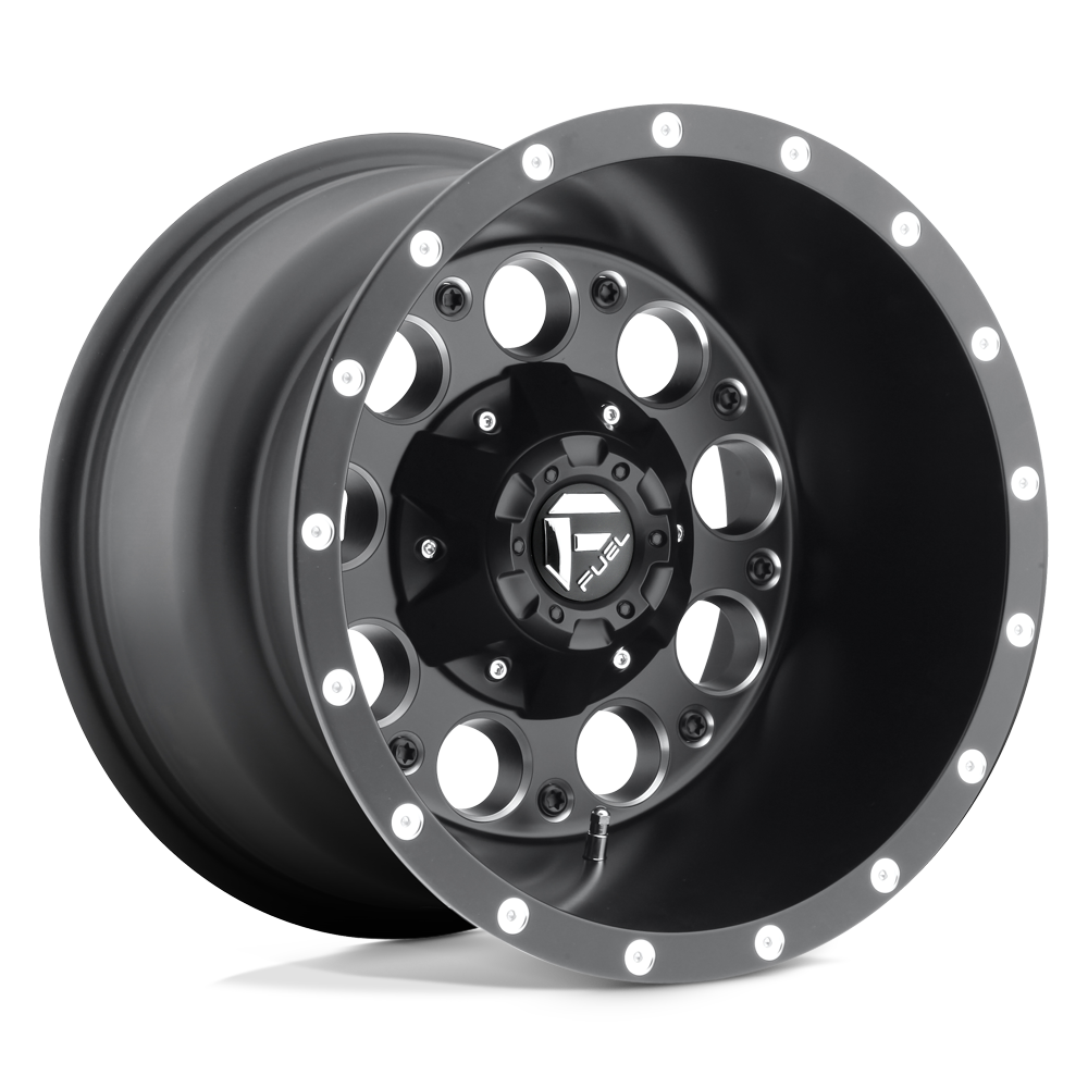 Fuel 1PC D525 REVOLVER MATTE BLACK MILLED 15X10 6x139.7 et-43 108