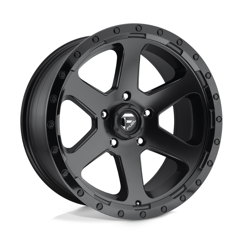 Fuel 1PC D589 RIPPER MATTE BLACK GLOSS BLACK LIP 17X9 6x139.7 et1 108