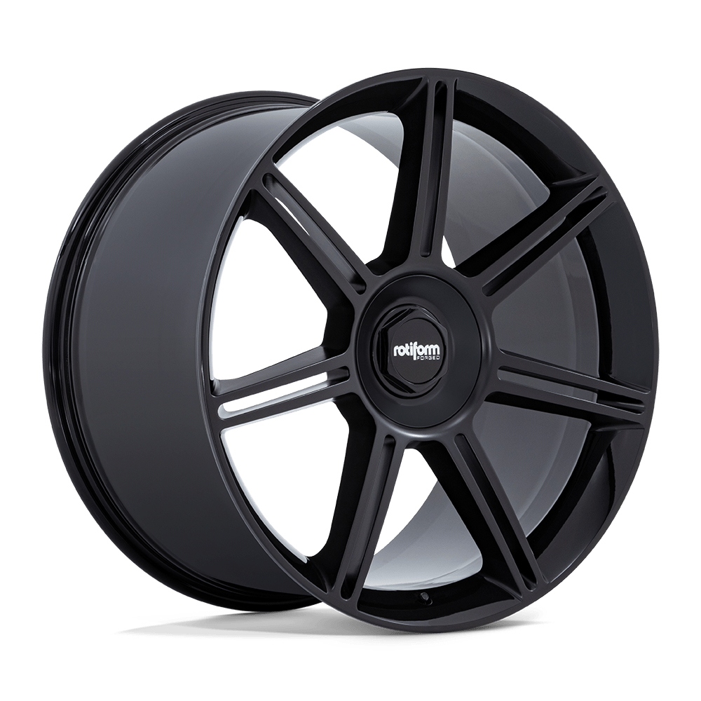Rotiform FRA GLOSS BLACK W/ M-BLACK SPOKES 22X10 5x130 et56 71.5