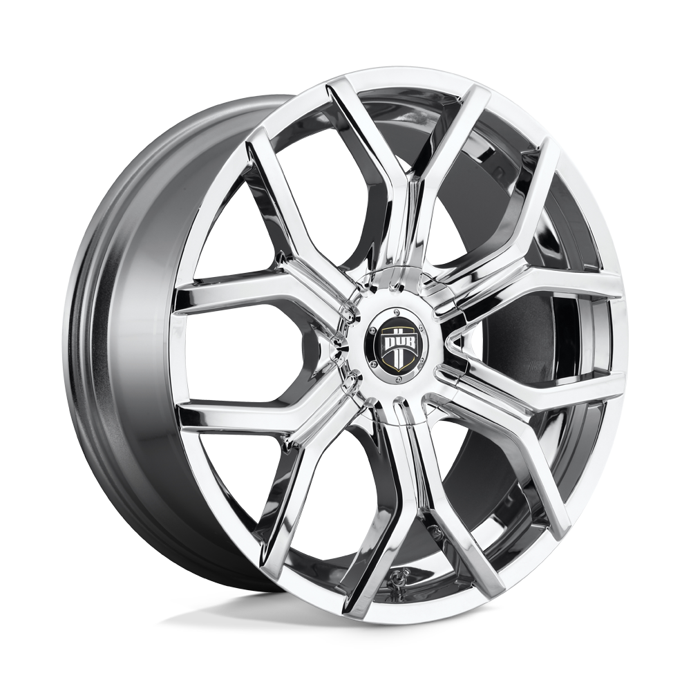 DUB 1PC S207 ROYALTY CHROME PLATED 22X9.5 6x135/6x139.7 et30 87.1