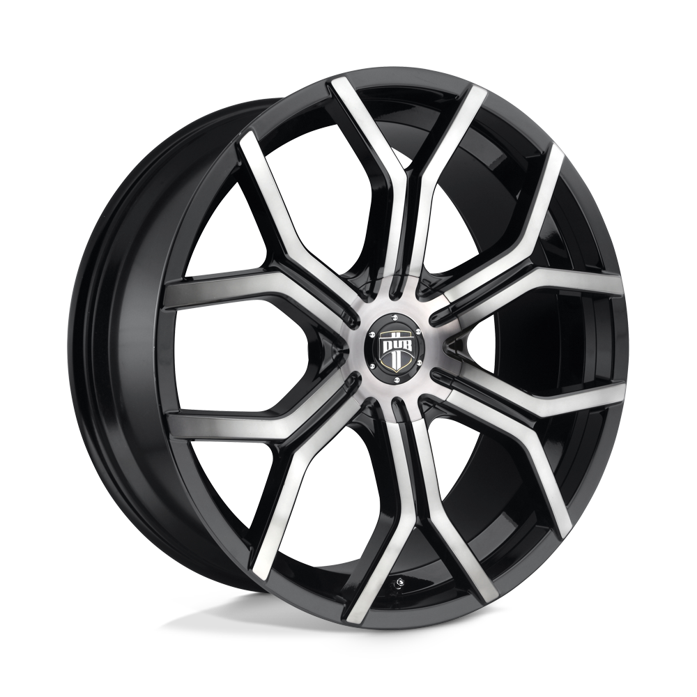 DUB 1PC S209 ROYALTY GLOSS MACHINED DOUBLE DARK TINT 22X9.5 5x112 et32 72.56