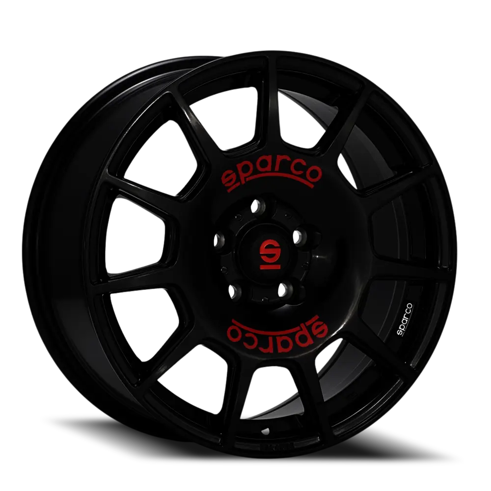 SPARCO TERRA GLOSS BLACK+RED LETTERS