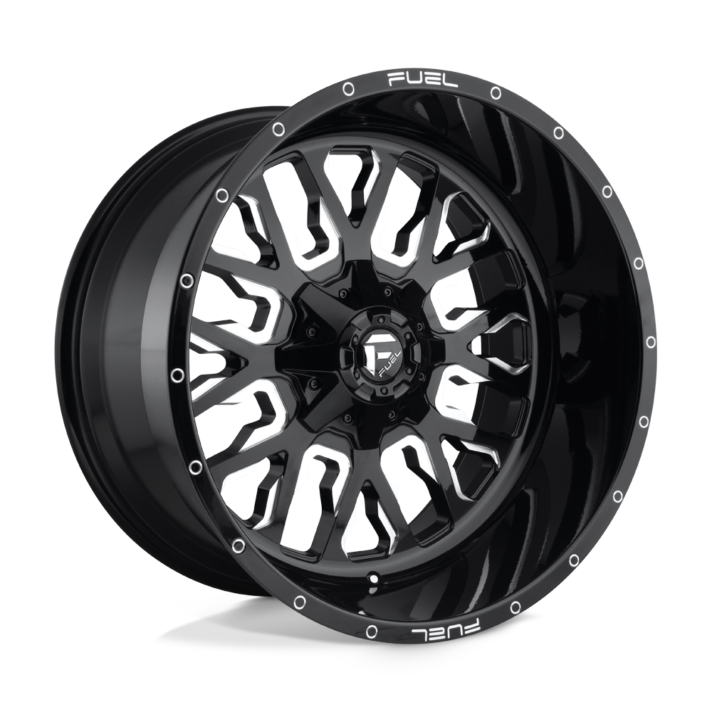 Fuel 1PC D611 STROKE GLOSS BLACK MILLED 22X7 4x156 et13 110.1