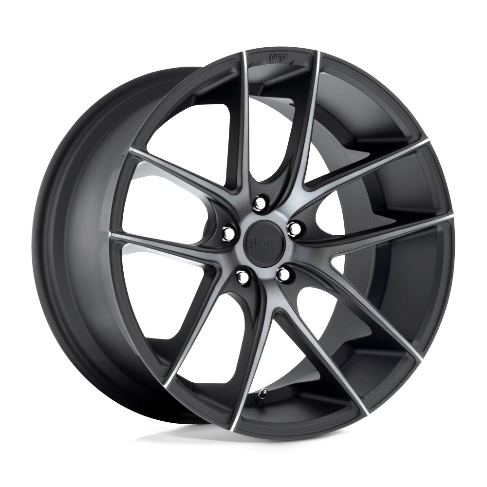 Niche 1PC M130 TARGA MATTE BLACK DOUBLE DARK TINT 20X8.5 5x108 et40 63.36