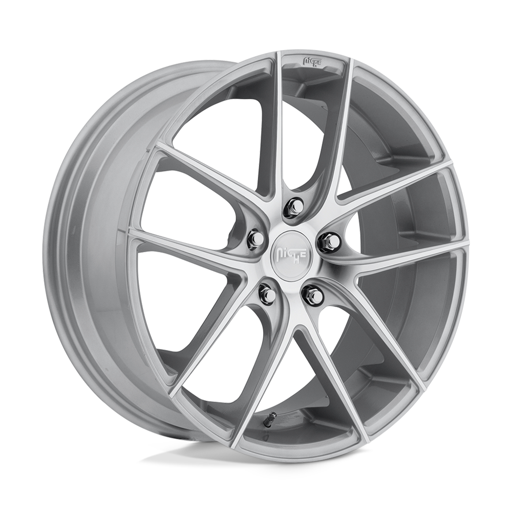 Niche 1PC M131 TARGA GLOSS SILVER MACHINED 19X9.5 5x114.3 et35 72.56