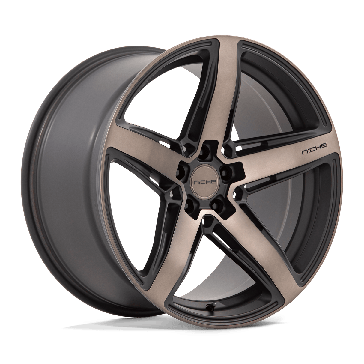 Niche 1PC M271 TERAMO MATTE BLACK W/ DOUBLE DARK TINT FACE 20X10.5 5x112 et20 66.56