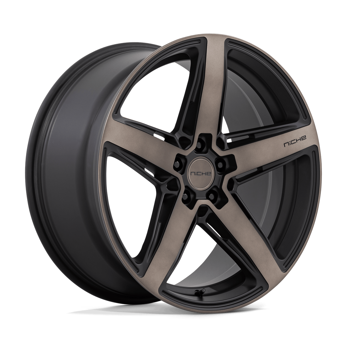 Niche 1PC M271 TERAMO MATTE BLACK W/ DOUBLE DARK TINT FACE 20X9.5 5x115 et15 71.5
