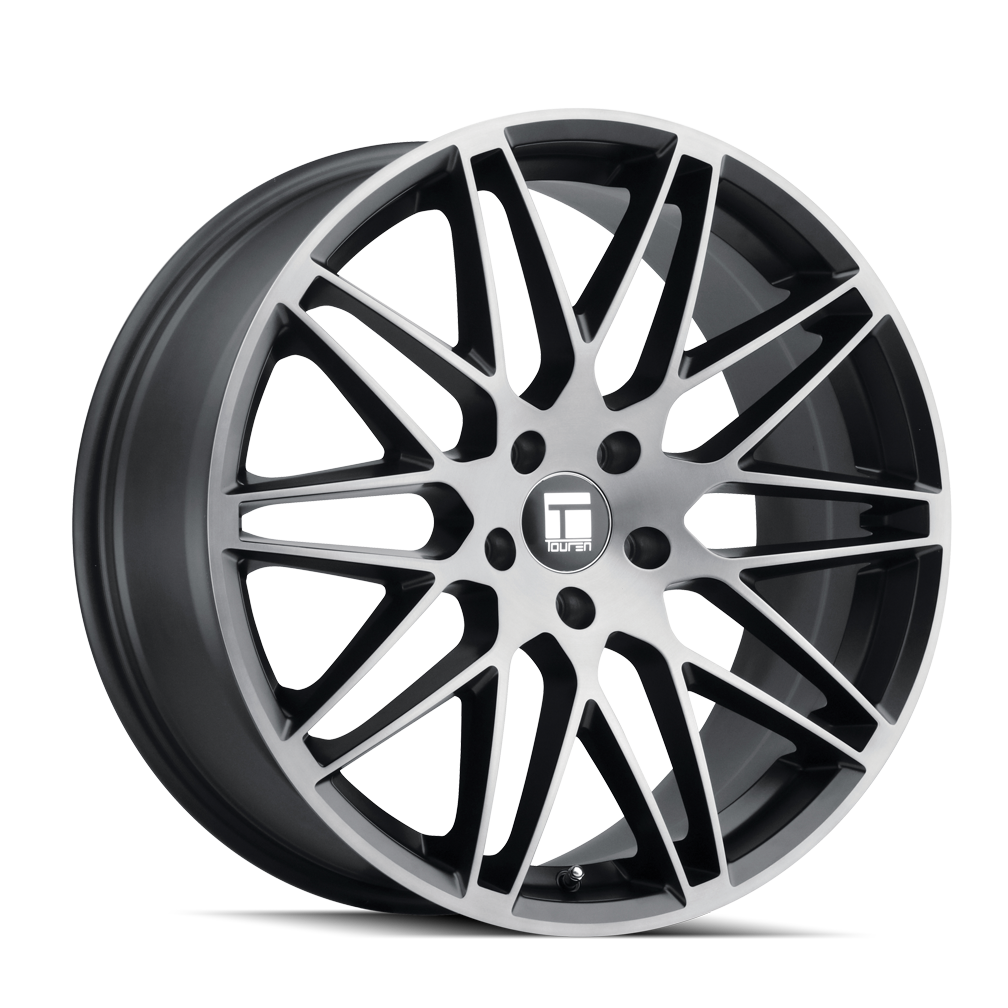 TOUREN TR75 MATTE BLACK BRUSHED WITH DARK 18x8.0 5x112 et40 66.56