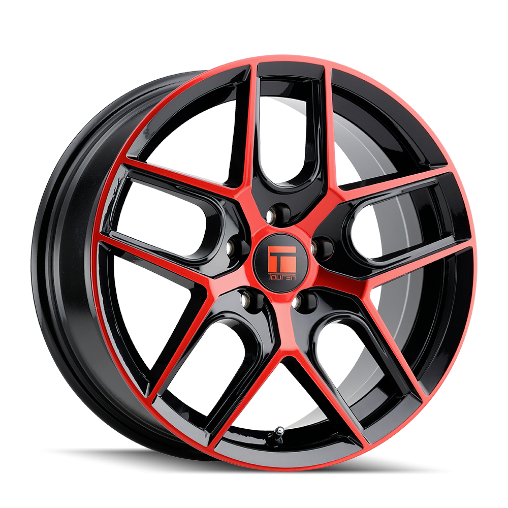TOUREN TR79 GLOSS BLACK MACHINED WITH RED 18x8.0 5x112 et35 66.56