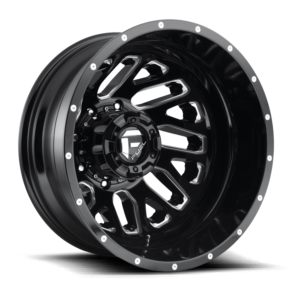 Fuel 1PC D581 TRITON GLOSS BLACK MILLED 22X8.25 8x165.1 et-265 121.5