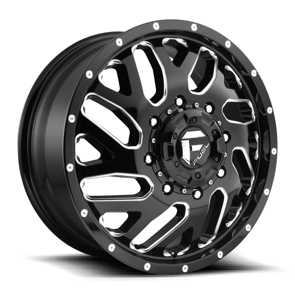 Fuel 1PC D581 TRITON GLOSS BLACK MILLED 22X8.25 8x210 et105 154.3