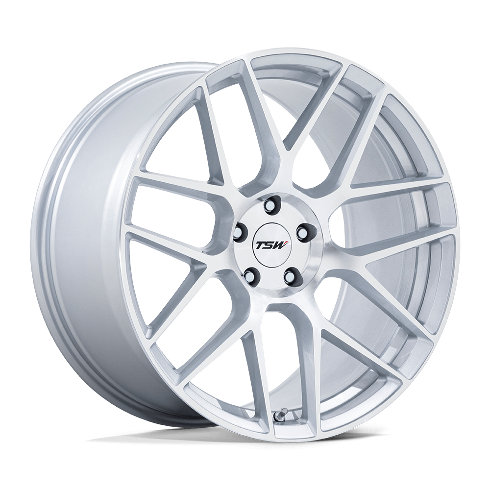 TSW TW002 LASARTHE GLOSS SILVER MACHINED 22X9 5x112 et20 66.56