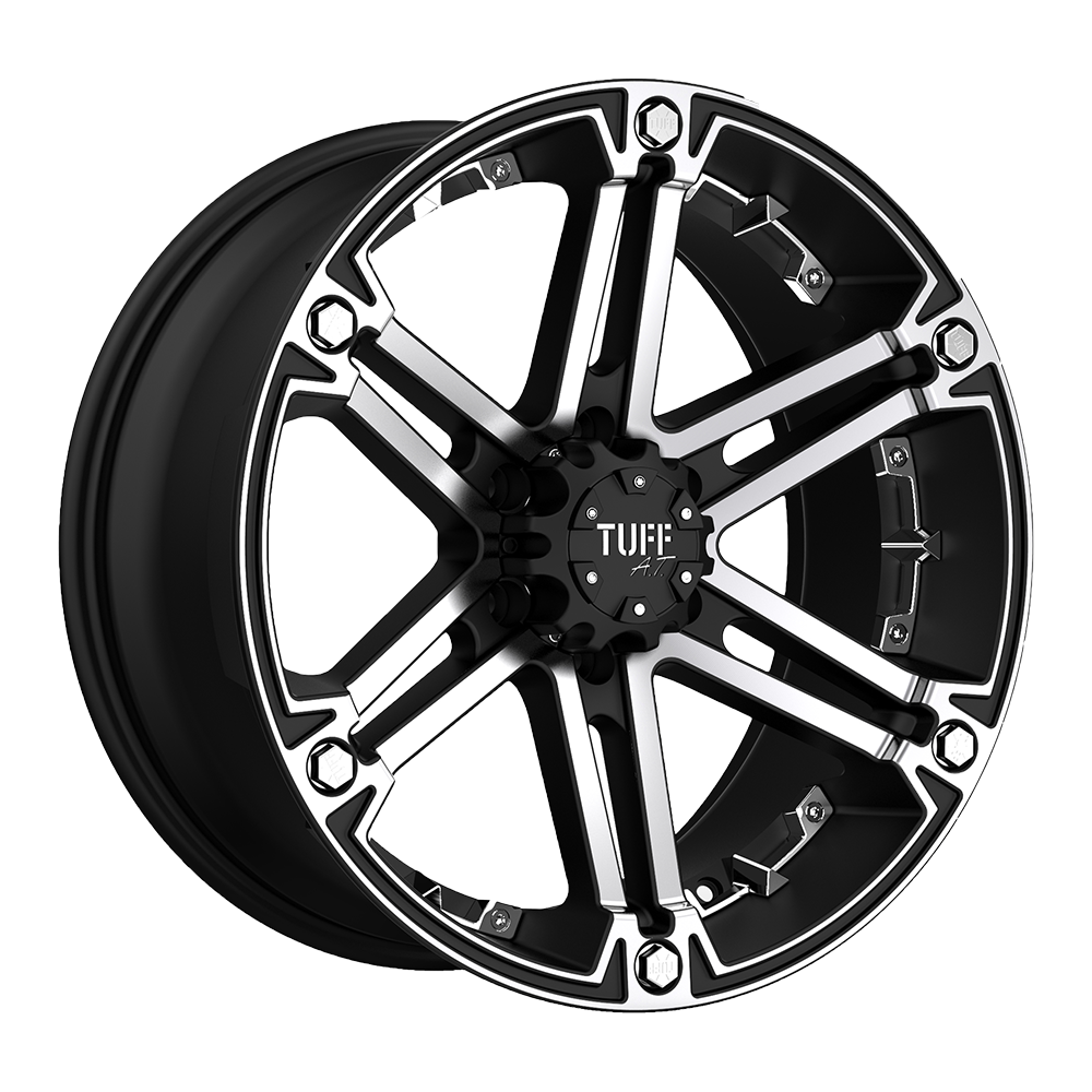 Tuff T01 FLAT BLACK W/ MACHINED FACE 17X8 5x114.3/5x127 et10 78.1